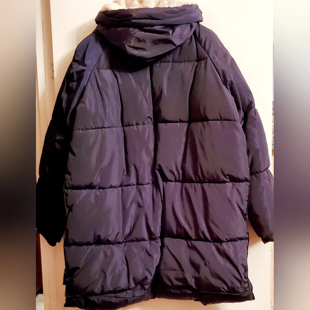 HFX Dark Blue Puffer Jacket with Hood - Picture 6 of 10